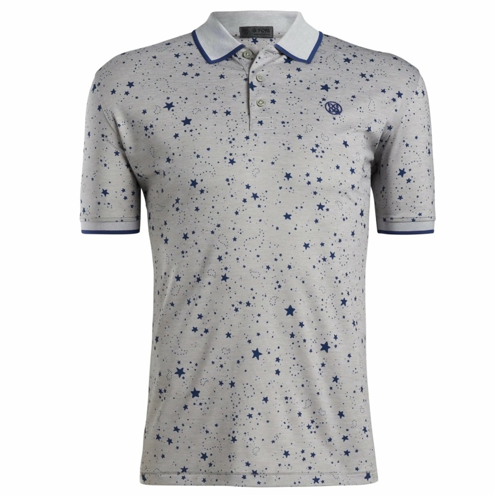 G/ForeMen's Constellation Polo Shirt - Gray and Blue Size Medium NWOT🌌